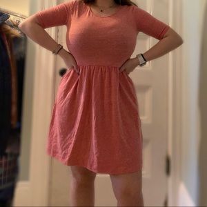 Gap Heathered Pink Tee Dress